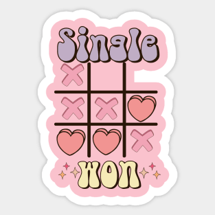 Single Won Games Love Sucks Anti Valentines Day Sticker